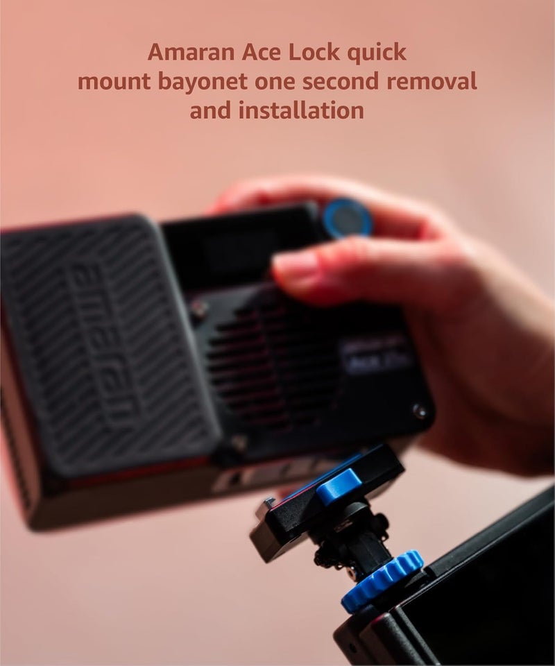 AMARAN ضوء فيديو Ace 25c، ضوء محمول RGB بقوة 25 واط للتصوير الفوتوغرافي، أضواء فيديو على الكاميرا CRI/TLCI 95+، CCT 2,300K-10,000K، ضوء Vlog قابل لإعادة الشحن وقابل للتعتيم، تحكم عبر التطبيق، شحن PD (أبيض) - Image 4